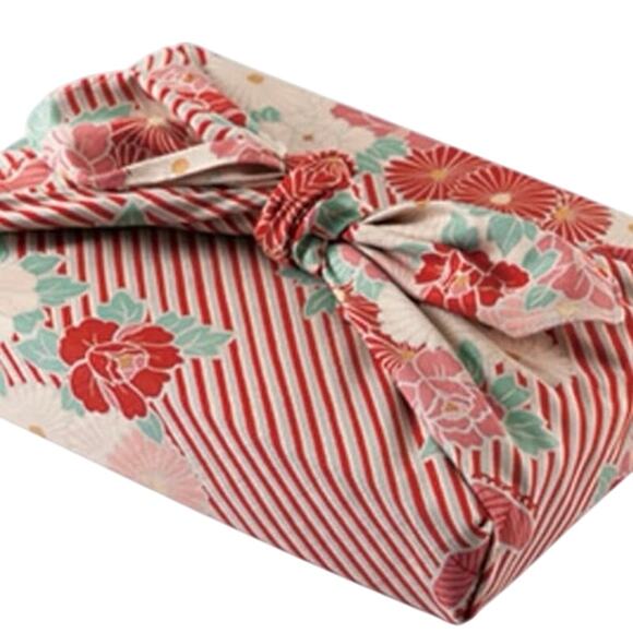 NOREN's original retro flower furoshiki. fabric tablecloth bag wrap - Picture 4 of 9